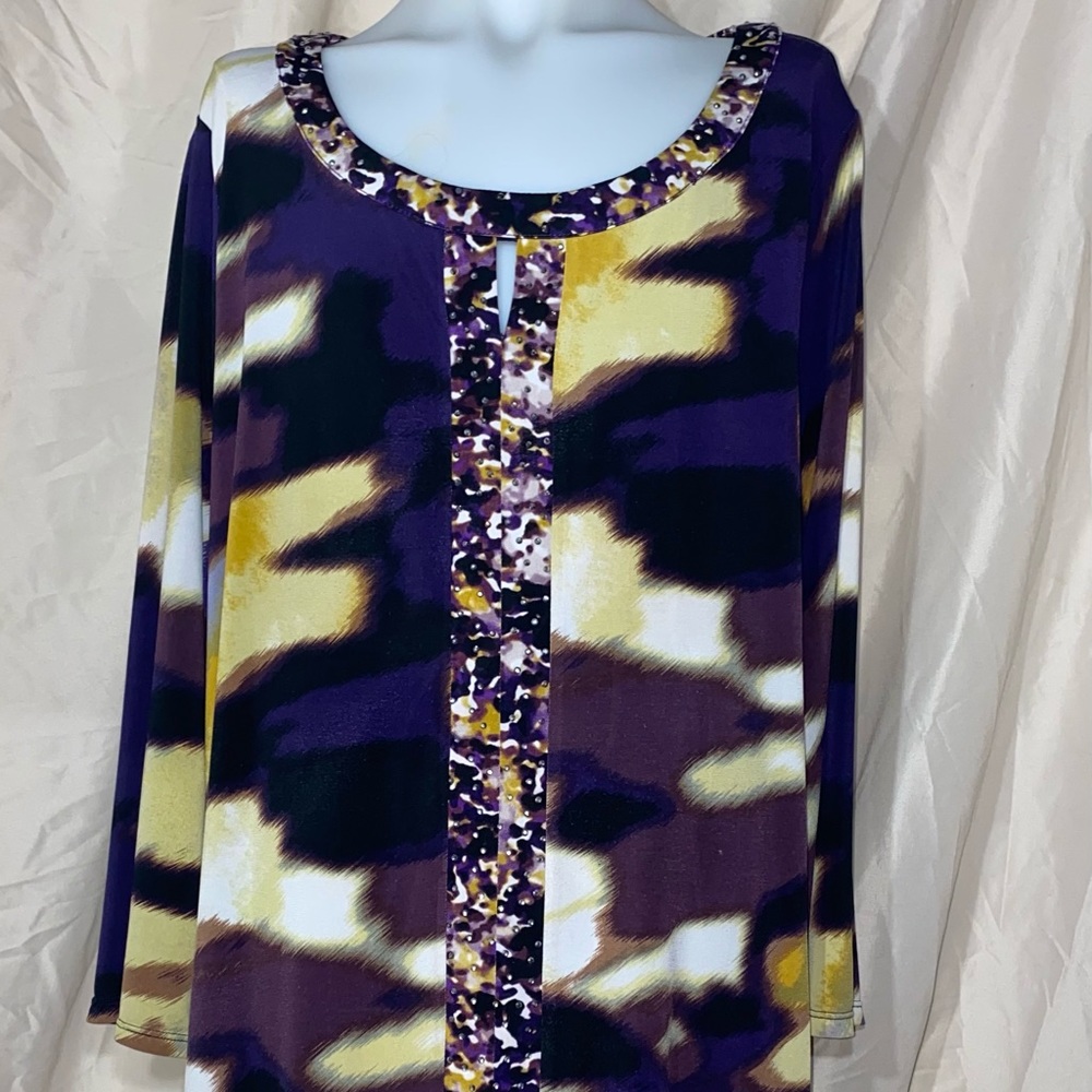 Purple and yellow shirt from ALFANI